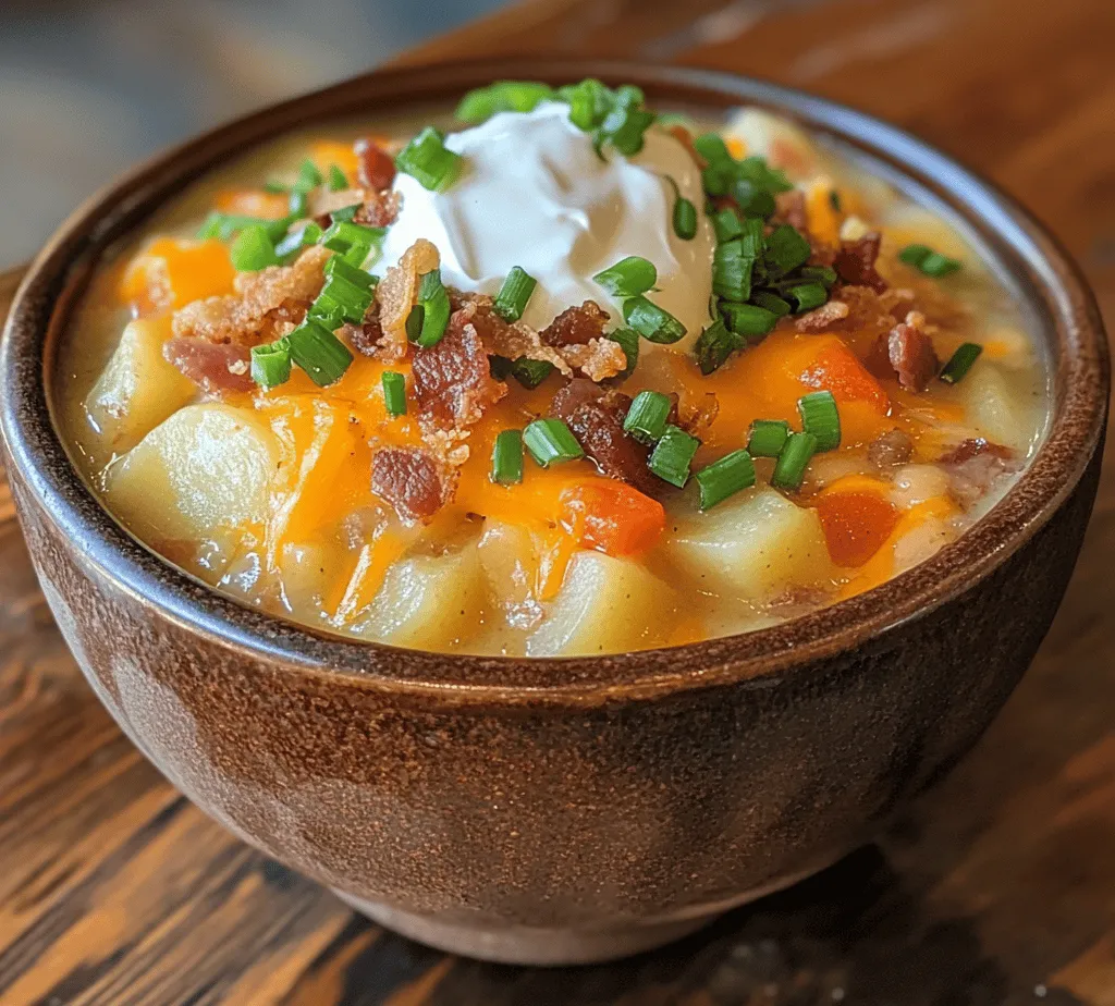 There’s something undeniably comforting about a warm bowl of loaded potato soup. This hearty dish, brimming with creamy goodness and rich flavors, has found its way into the hearts of many. The appeal of loaded potato soup lies not just in its taste but also in its ability to evoke a sense of warmth and nostalgia. It’s a dish that feels like a hug on a chilly day and brings people together around the dinner table.