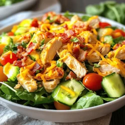 Creamy Chicken Bacon Ranch Salad Recipe