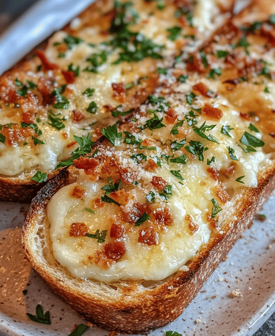 If you're on the hunt for a delectable comfort food that will elevate your appetizer game or serve as a mouthwatering snack, look no further than Cheesy Bacon Garlic Toast. This dish combines the rich, savory flavors of crispy bacon, gooey melted cheese, and aromatic garlic, all layered on top of perfectly toasted bread. Whether you're hosting a gathering, enjoying a cozy night in, or looking for a quick bite, this recipe has you covered.