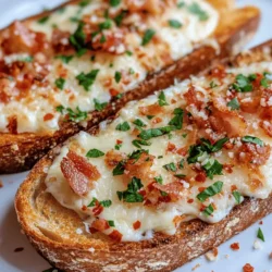 If you're on the hunt for a delectable comfort food that will elevate your appetizer game or serve as a mouthwatering snack, look no further than Cheesy Bacon Garlic Toast. This dish combines the rich, savory flavors of crispy bacon, gooey melted cheese, and aromatic garlic, all layered on top of perfectly toasted bread. Whether you're hosting a gathering, enjoying a cozy night in, or looking for a quick bite, this recipe has you covered.