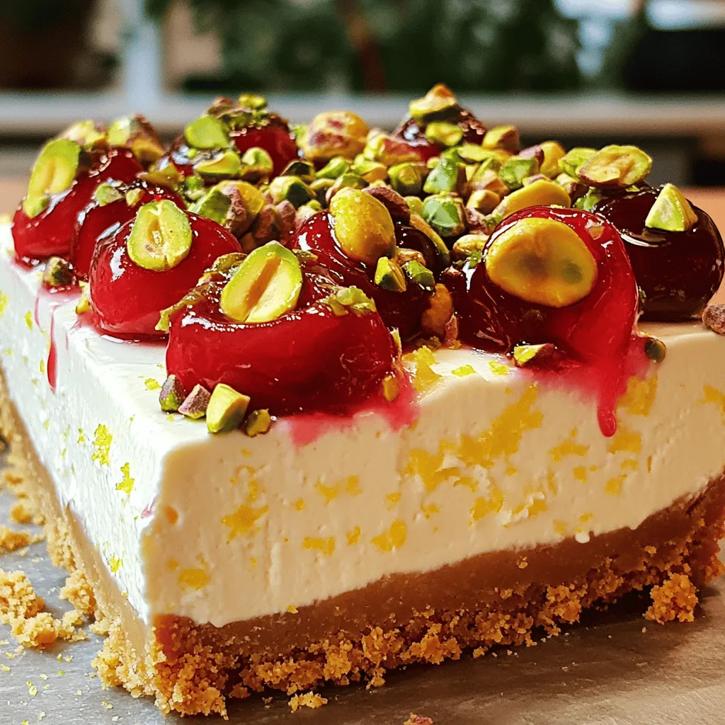 Imagine a dessert that perfectly balances tangy lemon-lime zest, sweet and succulent cherries, and the delightful crunch of roasted pistachios. This luscious lemon-lime cherry pistachio cheesecake is not just a feast for the eyes but a symphony of flavors that come together to create a mouthwatering experience. As we embrace seasonal ingredients, this cheesecake allows you to take advantage of fresh fruits and nuts that not only elevate the taste but also provide health benefits. The vibrant colors and varied textures make this dessert a showstopper for any gathering, whether it's a summer picnic, a family celebration, or a simple weeknight treat.