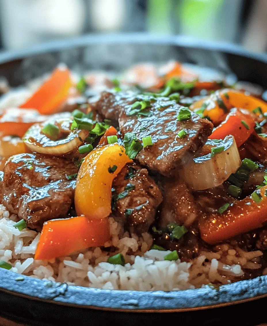 If you’re on the lookout for a dish that combines vibrant flavors, quick cooking time, and versatility, look no further than Sizzling Chinese Pepper Steak with Onions. This delightful recipe brings together succulent strips of flank steak, colorful bell peppers, and aromatic onions, all coated in a savory sauce that is sure to tantalize your taste buds. Whether you're preparing a weeknight dinner or impressing guests at a dinner party, this dish offers a perfect balance of taste and texture that will leave everyone asking for seconds.