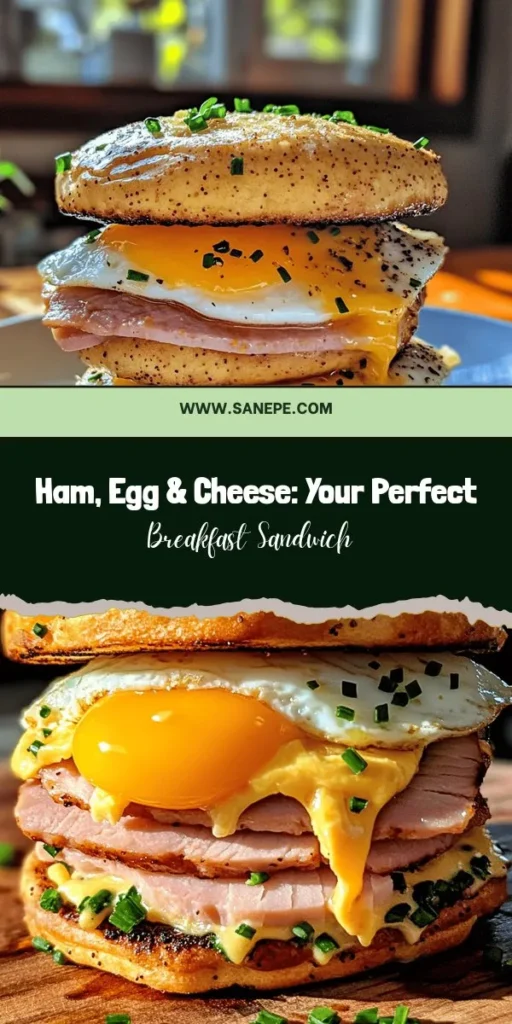 Start your day with our Ham, Egg & Cheese Breakfast Bliss! This delicious breakfast sandwich brings together sweet honey-glazed ham, fluffy eggs, and melty sharp cheddar, all tucked into a toasted English muffin. Perfect for busy mornings or leisurely brunches, it's easy to customize to your taste. Enjoy a nutritious breakfast that keeps you energized and satisfied throughout the day. #BreakfastGoals #BreakfastSandwich #HamEggCheese #EasyRecipes #HealthyEating #Foodie