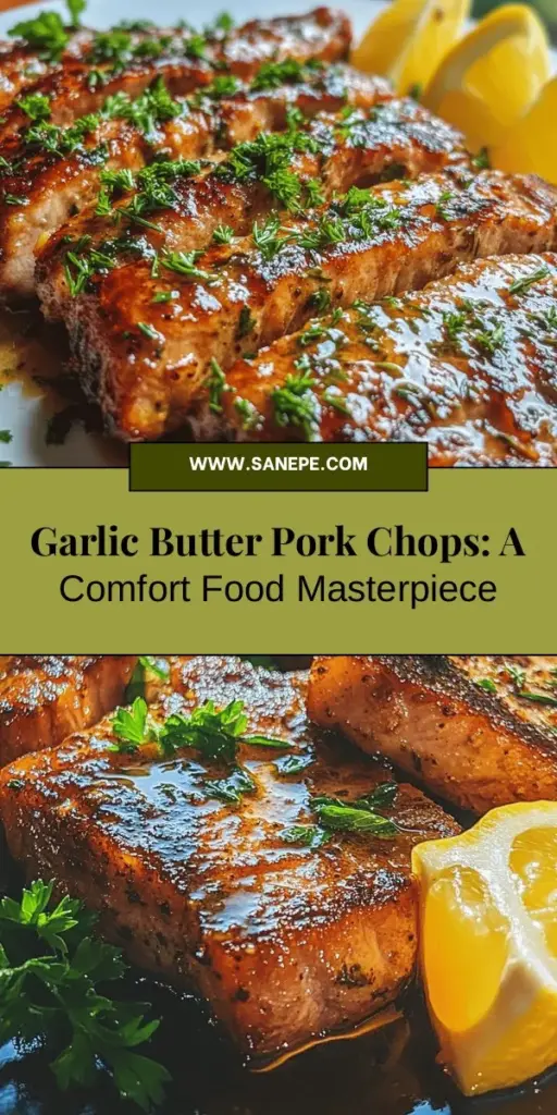 Discover the ultimate comfort food with these homestyle garlic butter pork chops! Juicy, tender, and enveloped in a rich garlic butter sauce, this dish is perfect for family dinners or cozy weeknights. Pair with sides like mashed potatoes or a fresh salad for a complete meal. Follow our simple recipe and cooking tips to impress everyone at your table. Indulge in the flavors of home cooking today! #PorkChops #ComfortFood #GarlicButter #HomeCooking #DeliciousRecipes #FamilyDinner #Foodie