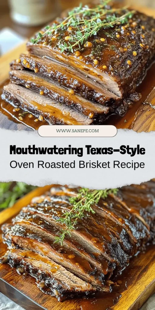 Discover the delicious art of Texas-style oven-roasted brisket! This mouthwatering recipe transforms tough meat into a tender delicacy packed with smoky flavor. Perfect for any family gathering, it requires just a few simple ingredients and a little patience. Learn about the different cuts, essential spices, and techniques to achieve that perfect crust. Get ready to impress your loved ones with this classic dish! #Brisket #Cooking #TexMex #BBQ #FamilyDinner #ComfortFood #Recipe