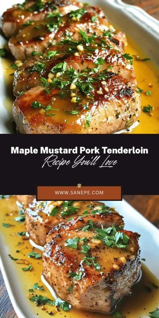 Discover the deliciousness of Maple Mustard Pork Tenderloin, an easy-to-make dish that combines the sweetness of maple syrup with the tang of Dijon mustard. Perfect for weeknight dinners or special occasions, this recipe is sure to impress. Learn how to marinate, sear, and bake this tender cut of meat for a juicy finish. Pair with seasonal veg for a complete meal. Get ready to tantalize your taste buds! #PorkTenderloin #MapleMustard #HomeCooking #DeliciousDinner #EasyRecipes