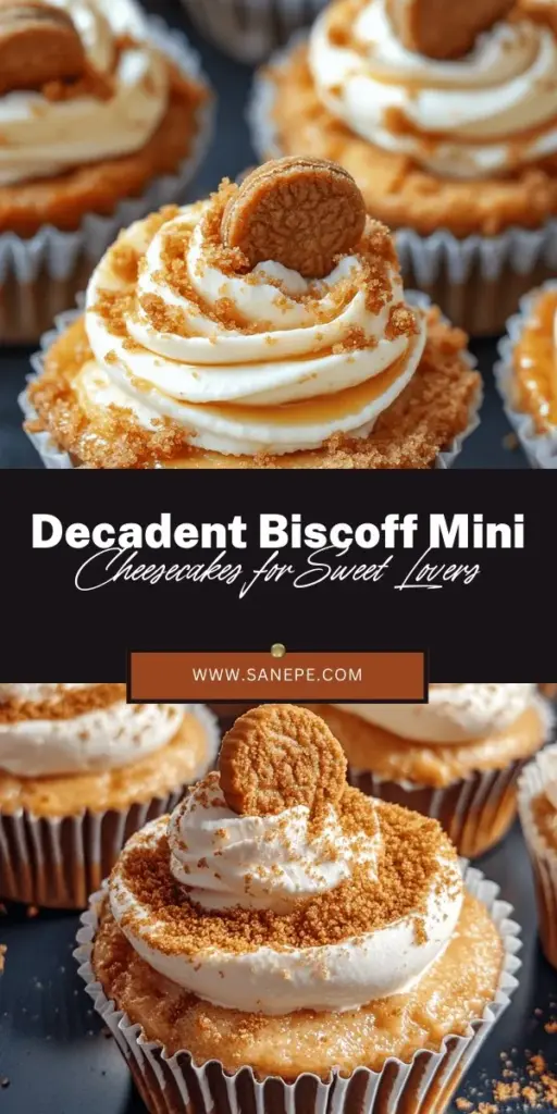 Indulge in the delightful world of Biscoff Mini Cheesecakes! This easy recipe combines the rich, creamy goodness of cheesecake with the spiced caramel flavor of Biscoff cookies, creating a perfect dessert for any occasion. With just a few key ingredients and simple steps, you can impress your friends and family with these visually stunning treats. Ideal for gatherings or cozy nights in. Try it today! #Biscoff #Cheesecake #DessertRecipe #MiniCheesecakes #BakingFun #SweetTreats #Foodie