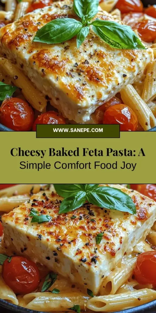 Discover the mouthwatering joy of Cheesy Bliss Baked Feta Pasta! This easy-to-make dish features creamy baked feta, sweet cherry tomatoes, and your favorite pasta, creating a comforting meal everyone will love. Perfect for weeknight dinners or special occasions, it’s packed with flavor and nutritional goodness. Try it tonight for a delightful experience! #BakedFetaPasta #ComfortFood #EasyRecipes #PastaLove #CookingAtHome #Foodie