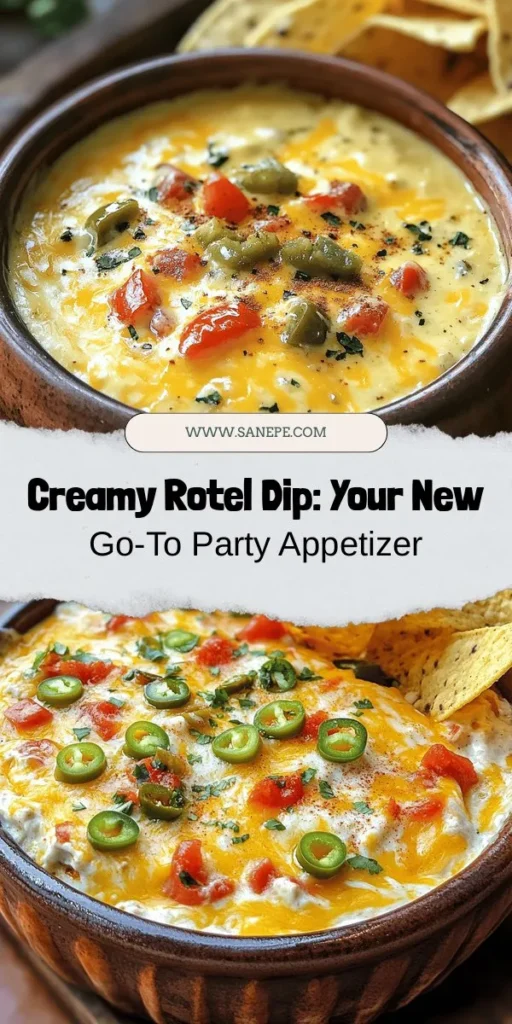 Looking for the perfect party dip? Try this Creamy Slow Cooker Rotel Dip Delight that's sure to please the crowd! It's a simple mix of RoTel tomatoes, cream cheese, and your choice of ground meat, topped with melted cheese. Perfect for game day, casual gatherings, or potlucks, this dip is not only easy to make but customizable for various dietary needs. Serve it warm with chips or veggies, and watch it disappear! #DipRecipe #SlowCookerDelight #PartyFood #GameDayEats #RotelDip