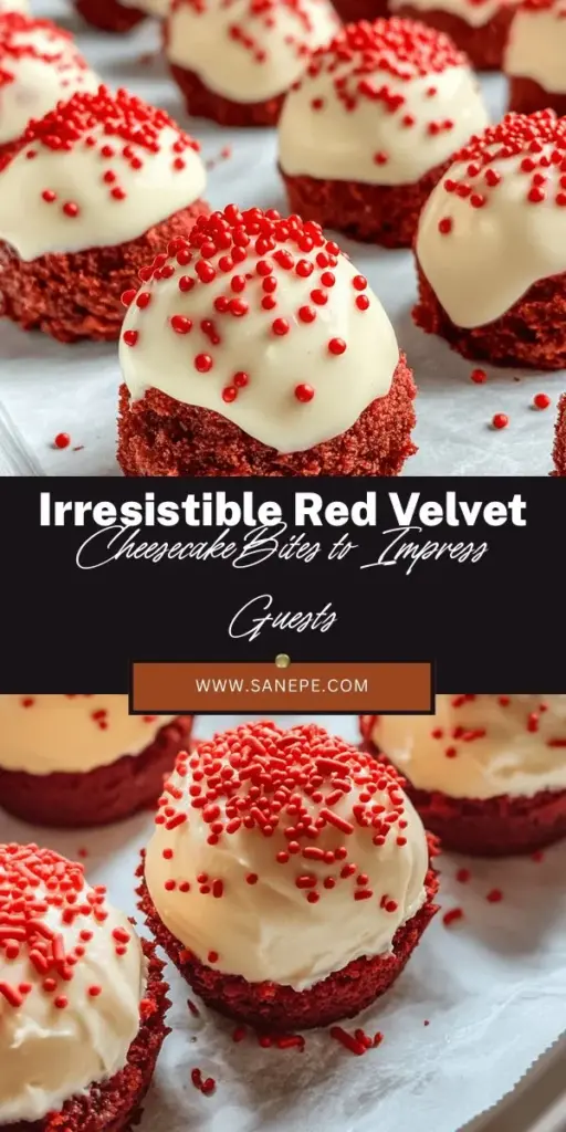 Indulge in the ultimate sweet treat with these Delightful Red Velvet Cheesecake Bites! Combining the rich flavors of classic red velvet cake with creamy cheesecake, these bite-sized delights make perfect additions to any celebration or cozy day at home. Simple to prepare and visually stunning, they’re sure to impress your guests. Get ready to enjoy a unique dessert experience that captures the essence of indulgence! #Dessert #RedVelvet #Cheesecake #Baking #PartyFoods #SweetTreats