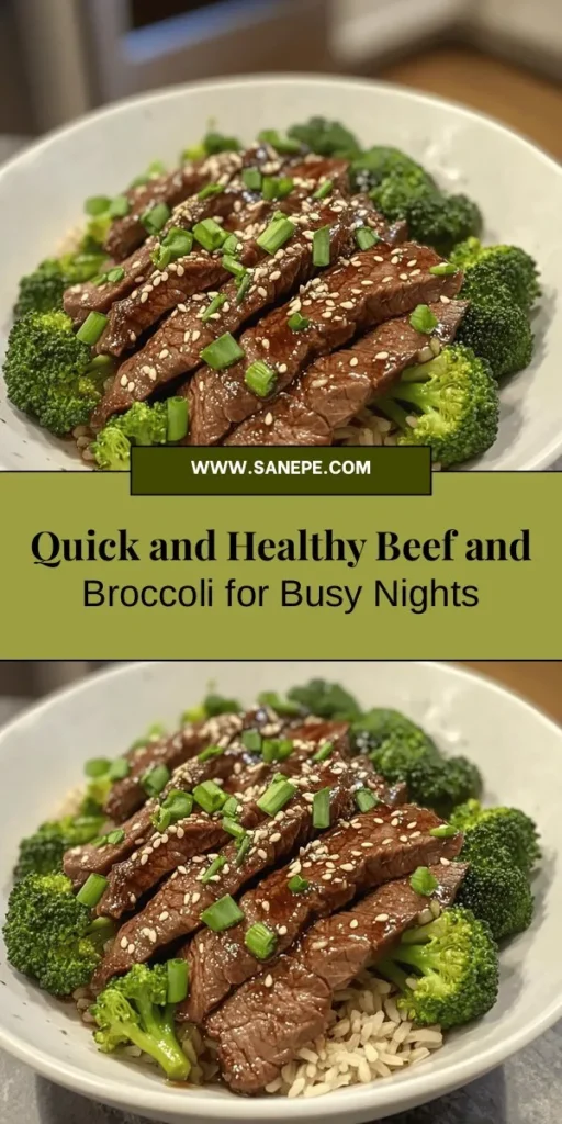 Discover a healthier twist on a classic favorite with this Healthy Stovetop Beef and Broccoli Delight! Enjoy tender flank steak and vibrant broccoli in a savory sauce that’s quick to prepare in under 30 minutes. Packed with nutrients, this dish maintains all the delicious flavors without the excessive fat. Perfect for busy weeknights, it’s a nutritious, satisfying meal the whole family will love! #BeefAndBroccoli #HealthyRecipes #StovetopMeals #QuickDinner #FitFood