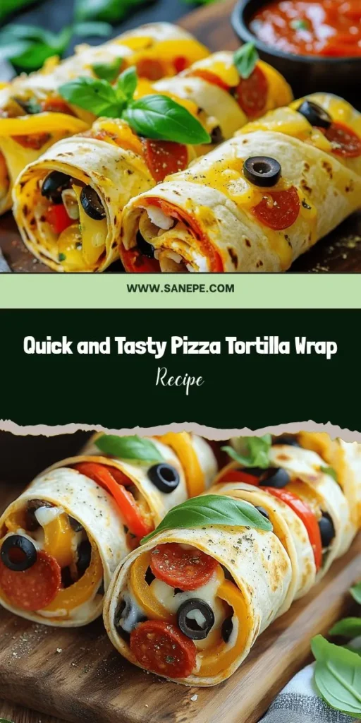 Looking for a quick and delicious meal option? Try the Easy Pizza Tortilla Wrap! This versatile recipe combines the classic flavors of pizza with the convenience of a tortilla for a satisfying lunch, dinner, or snack. With endless customization options, it's perfect for any taste. Enjoy a fun family cooking activity or make it for game day! Check out the recipe now and elevate your mealtime experience. #PizzaWrap #QuickMeals #EasyRecipes #TortillaWrap #FamilyCooking #GameDaySnacks