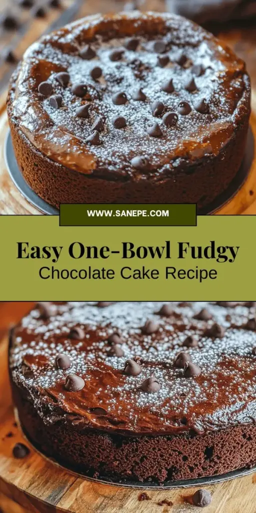 Indulge in the ultimate comfort dessert with this One-Bowl Fudgy Chocolate Cake! Perfect for any occasion, this easy recipe combines rich flavors and minimal cleanup. With moist texture and deep chocolate taste, it swiftly becomes a favorite for both novice and expert bakers. Discover the magic of simple ingredients and effortless preparation, making every slice a fudgy masterpiece. Enjoy it plain or with your favorite toppings! #ChocolateCake #Dessert #Baking #OneBowl #FudgyCake #SweetTreats