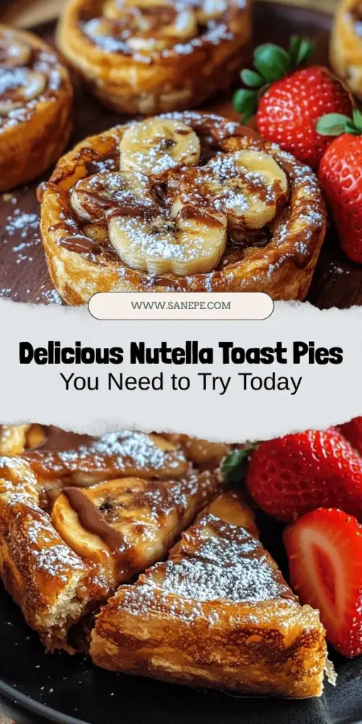 Indulge in the decadent delight of Nutella Toast Pies! These simple yet irresistible treats combine the rich creaminess of Nutella with slices of ripe banana, all enclosed in crispy, golden-brown bread. Perfect for breakfast, dessert, or a quick snack, they are sure to please both kids and adults alike. Easy to make and delightful to eat, Nutella Toast Pies are a must-try! #NutellaToastPies #SweetTreats #EasyRecipes #Dessert #SnackIdeas #Chocolate #Banana