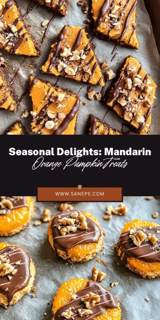 Savor the flavors of fall with these delightful Mandarin Orange Pumpkin Treats! Perfect for a healthier snack or light dessert, this easy recipe combines the vibrant sweetness of Mandarin oranges with the moist goodness of pumpkin. Packed with nutrients and ideal for any occasion, these treats are sure to impress. Enjoy them warm or cooled, and customize with your favorite add-ins. Embrace the season and indulge guilt-free! #PumpkinTreats #MandarinOrange #HealthySnacks #FallBaking #DessertIdeas #NutritiousTreats #SeasonalFlavors