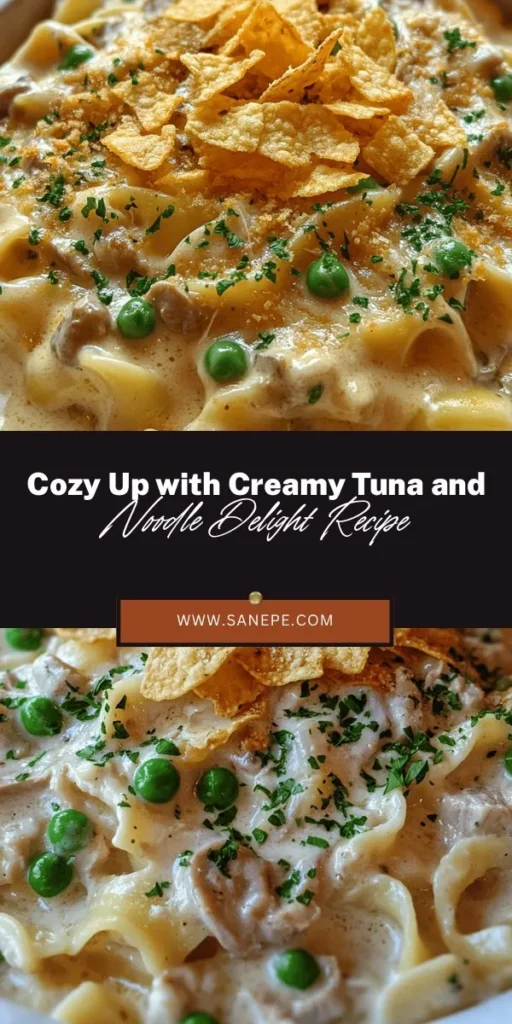 Discover the ultimate comfort food with Creamy Tuna & Noodle Delight! This quick, easy recipe combines creamy tuna, tender egg noodles, and a melty cheese topping for a satisfying meal your whole family will love. Packed with protein and nutrients, it's perfect for busy nights or special gatherings. Elevate your cooking with this delicious dish that's sure to become a kitchen favorite! #TunaNoodleCasserole #ComfortFood #EasyRecipes #FamilyMeals #CasseroleRecipes #HealthyEating #WeeknightDinner