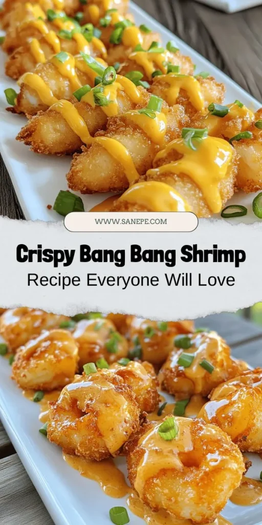 Discover the irresistible Bang Bang Shrimp Delight, a perfect dish for seafood lovers that features crispy shrimp coated in a creamy and spicy sauce. Easy to prepare, this delicious recipe is great for both beginners and seasoned cooks. With a blend of fresh ingredients and a simple cooking method, you can impress your guests or indulge in a flavorful treat at home. Dive into this mouthwatering experience today! #BangBangShrimp #SeafoodRecipes #CookingAtHome #Foodie #DeliciousDishes #ShrimpLovers