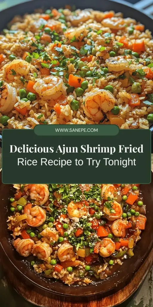 Indulge in the delightful flavors of Ajun Shrimp Fried Rice, a Southeast Asian culinary gem that perfectly balances taste, texture, and nutrition. With fresh shrimp, colorful vegetables, and aromatic jasmine rice, this dish is versatile and easy to prepare for any occasion. Perfect for busy weeknights or special gatherings, it's a meal that promises satisfaction for all! Discover how to make it in your kitchen today! #ShrimpFriedRice #AsianCuisine #HealthyEats #QuickMeals #CookingAtHome #RecipeIdeas