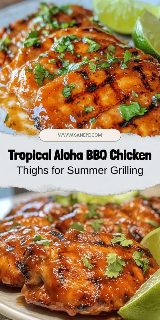 Savor the taste of summer with Aloha BBQ Chicken Thighs, a delicious tropical twist on grilling! This memorable dish combines savory BBQ flavors with sweet pineapple and a hint of spice, making it the perfect centerpiece for your next backyard gathering. With simple ingredients and easy preparation, you’ll impress guests and family alike. Try this easy recipe for a flavorful culinary escape! #AlohaBBQ #GrillingRecipes #ChickenThighs #SummerEats #TropicalFlavors #BBQChicken #EasyCooking