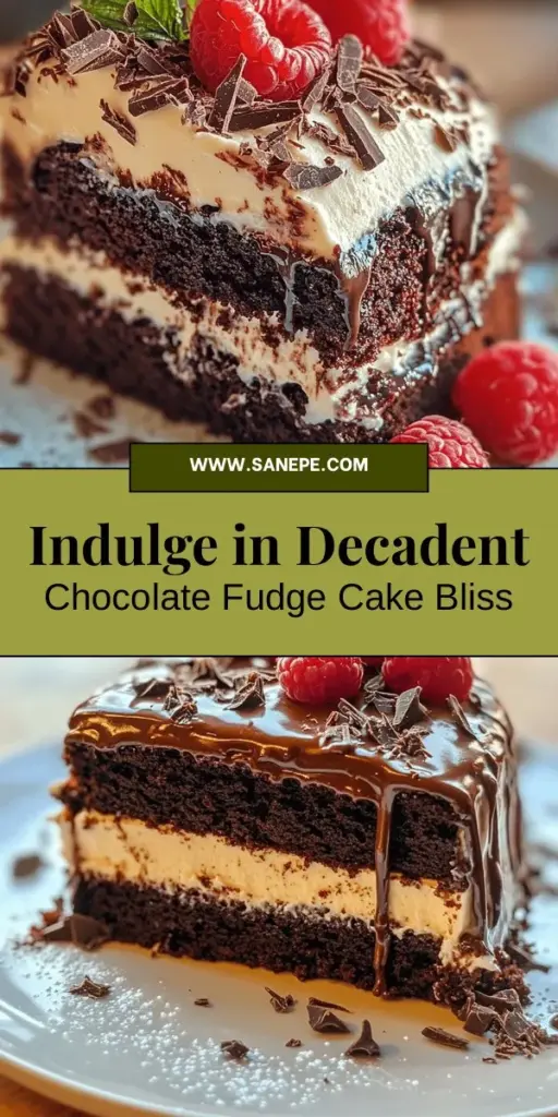 Dive into the ultimate indulgence with this Decadent Chocolate Fudge Cake recipe! Perfect for any celebration or just a sweet treat at home, this rich and moist cake features a deeply chocolatey flavor and velvety texture that will impress everyone. Learn about the key ingredients, essential tools, and step-by-step instructions to create a masterpiece. Get ready to savor every bite! #ChocolateCake #Baking #DessertLovers #Indulgence #FudgeCake #ChocolateLovers #HomeBaking #SweetTreats