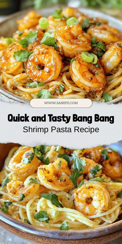 Discover how to create a mouthwatering Easy Bang Bang Shrimp Pasta that elevates your dining experience! This dish combines crispy shrimp, a creamy spicy sauce, and perfectly cooked pasta, making it a perfect choice for a weeknight dinner or special occasion. With simple ingredients and quick prep, you'll enjoy restaurant-quality flavors right at home. Get ready to impress your family and friends with this delightful meal! #BangBangShrimp #Pasta #EasyRecipes #SeafoodLovers #DinnerIdeas