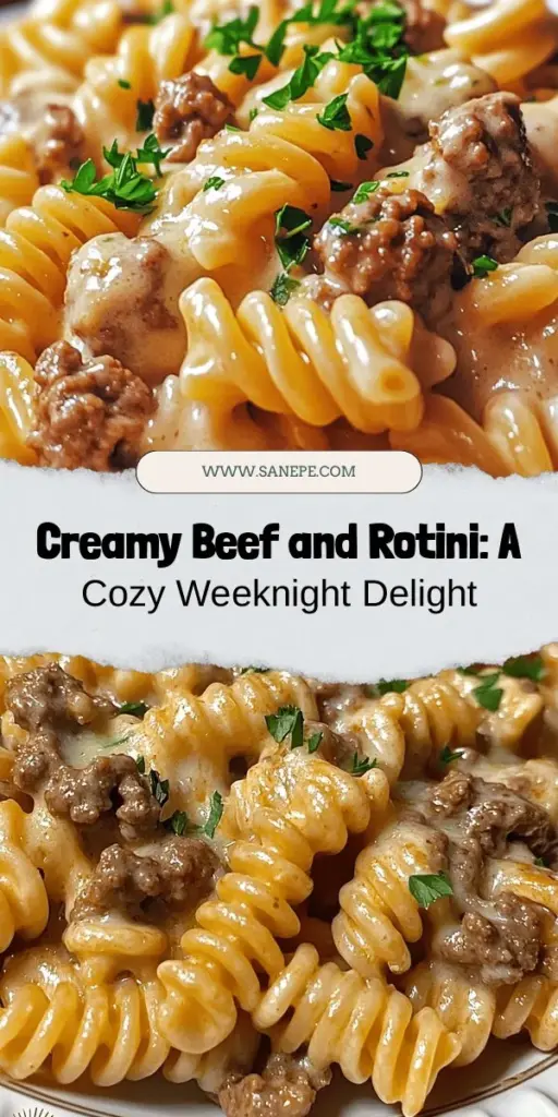 Looking for a quick and cozy dinner idea? Try this creamy beef and rotini in garlic Parmesan sauce! This dish combines lean ground beef, rotini pasta, and a velvety garlic sauce, making it perfect for weeknight meals. The rich flavors and comforting textures will please even picky eaters. Easy to customize with added spices or veggies, it's a family favorite that's indulgent yet simple to prepare. Get ready to impress! #CreamyBeef #Rotini #EasyDinner #WeeknightMeal #ComfortFood #PastaLovers