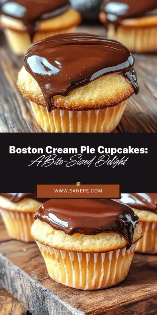 Discover the deliciousness of Boston Cream Pie Cupcakes, a modern twist on a classic dessert! These delightful cupcakes feature a light vanilla base filled with silky pastry cream and topped with rich chocolate ganache. Perfect for celebrations or a cozy night in, they are sure to impress family and friends. Learn how to create this irresistible treat yourself and enjoy the delightful burst of flavors in every bite! #BostonCreamPieCupcakes #Baking #Dessert #CupcakeLove #SweetTreats