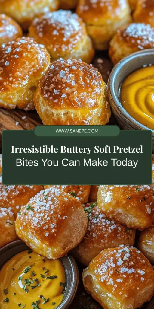 Indulge in the joy of homemade Buttery Soft Pretzel Bites with this easy recipe! Perfectly chewy inside and golden outside, these bite-sized delights are ideal for sharing (or keeping all to yourself!). Serve them with mustard, cheese dip, or enjoy them plain. Discover the simple steps to craft these irresistible treats that will impress family and friends. Give it a try! #SoftPretzelBites #BakingFromScratch #SnackTime #PretzelLove #HomemadeTreats