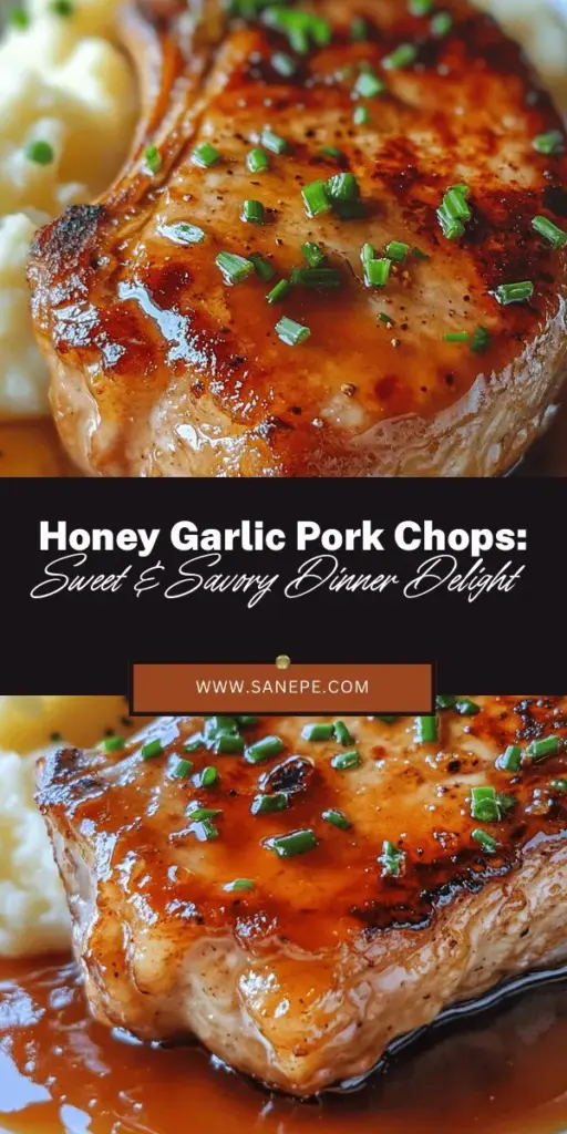 Discover the perfect blend of sweet and savory with these Honey Garlic Pork Chops! Ideal for any occasion, this easy recipe features juicy bone-in pork chops marinated in a delicious mix of honey, soy sauce, and garlic. Serve it alongside creamy mashed potatoes for a comforting meal your family will love. Elevate your dinner experience with this flavorful dish that brings everyone to the table. #PorkChops #HoneyGarlic #ComfortFood #EasyRecipes #DinnerIdeas #HomeCooking