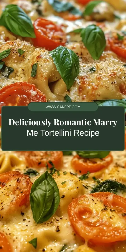 Impress your loved ones with Marry Me Tortellini, a creamy, comforting dish bursting with flavor and romance! This delightful recipe combines cheese tortellini, sautéed garlic, cherry tomatoes, fresh spinach, and a rich cream sauce, creating a meal perfect for date nights or family gatherings. Discover how to make this enchanting dish and leave everyone savoring every bite. #MarryMeTortellini #PastaLovers #ComfortFood #DinnerRecipe #LoveThroughFood #Foodie