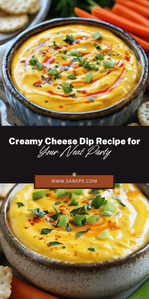 Discover the ultimate party essential with our Creamy Delightful Cream Cheese Dip! This easy-to-make dip is irresistibly creamy and perfect for any gathering, whether it's game day or a cozy get-together. Tailor it to your taste with spices, herbs, or even different cheeses. Serve it with veggies or chips for a snack that keeps guests coming back for more! Try it out and elevate your next social event! #CreamCheeseDip #PartyFood #Dips #Appetizers #RecipeIdeas #CookWithLove