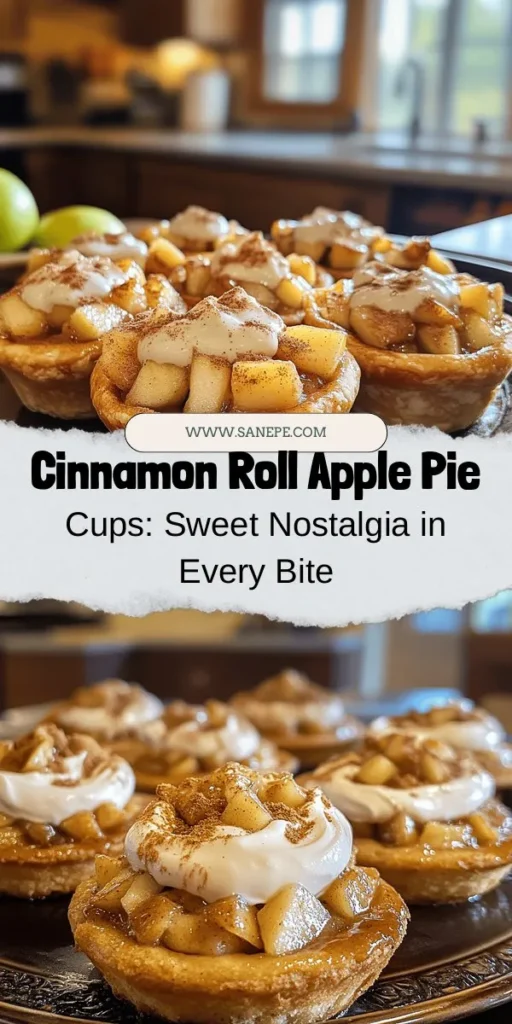 Indulge in the perfect fusion of flavors with Cinnamon Roll Apple Pie Cups! These delightful treats combine the comforting taste of apple pie with the sweet, gooey goodness of cinnamon rolls. Easy to make using refrigerated rolls, this recipe brings warmth and nostalgia to any gathering. Top with a drizzle of cream cheese frosting for the ultimate dessert experience. Try them today and enjoy a cozy, delicious treat! #CinnamonRolls #ApplePie #Dessert #Baking #SweetTreats #EasyRecipes