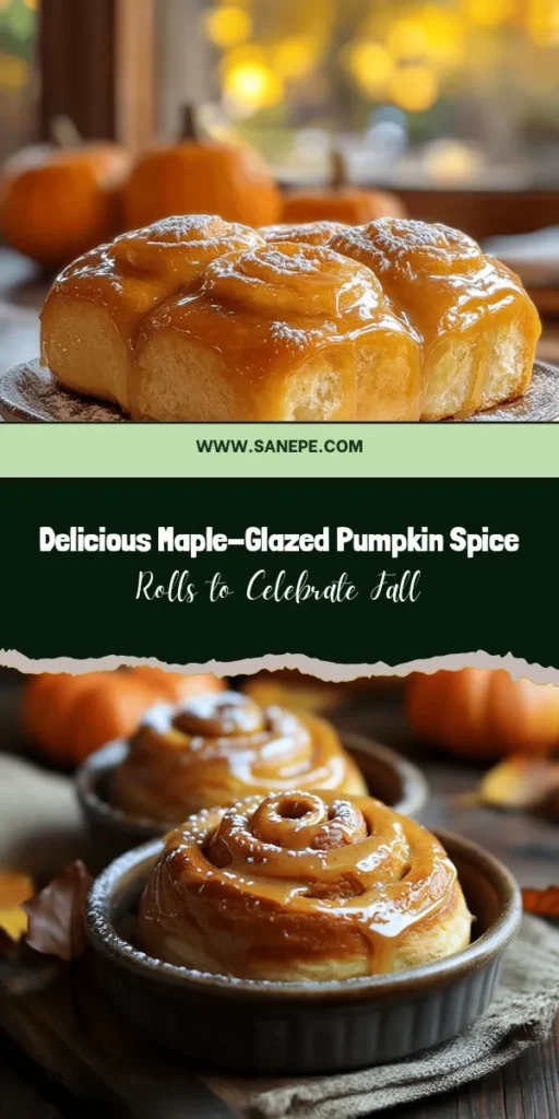 Indulge in the flavors of autumn with Maple-Glazed Pumpkin Spice Rolls! These delightful rolls are a perfect blend of warm pumpkin spice and sweet maple glaze, making them ideal for brunch or a cozy snack. Easy to make and irresistibly delicious, they're sure to impress your family and friends. Enjoy the comforting aroma that fills your kitchen and savor every bite. Try this seasonal favorite today! #PumpkinSpice #FallBaking #MapleGlaze #BakingLove #AutumnDelights