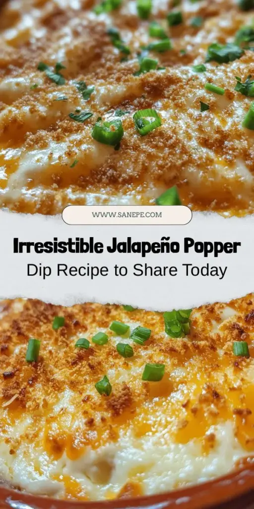 Dive into the creamy goodness of the Ultimate Jalapeño Popper Dip! This rich and cheesy delight combines cream cheese, sour cream, and jalapeños for the perfect kick. Ideal for game day, parties, or cozy nights, it's a crowd-pleaser that everyone will enjoy. Serve it warm with chips, crackers, or veggies for a delicious snack that's easy to make and even easier to love. Try it out and impress your guests today! #JalapenoPopperDip #Appetizers #PartyFood #CheesyDip #GameDaySnacks