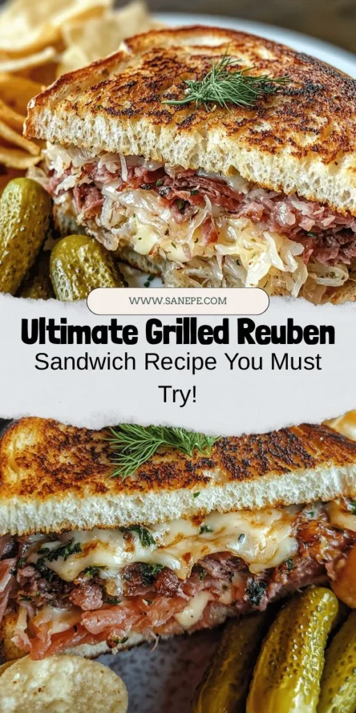 Discover the irresistible grilled Reuben sandwich, a beloved comfort food that combines layers of corned beef, tangy sauerkraut, Swiss cheese, and a choice of dressing on crispy rye bread. This hearty meal, perfect for any time of day, is easy to make at home. Check out our step-by-step guide to create a golden, gooey delight bursting with flavor. Elevate your sandwich game today! #ReubenSandwich #ComfortFood #Grilling #Foodie #Yum #Recipe #LunchIdeas #Delicious