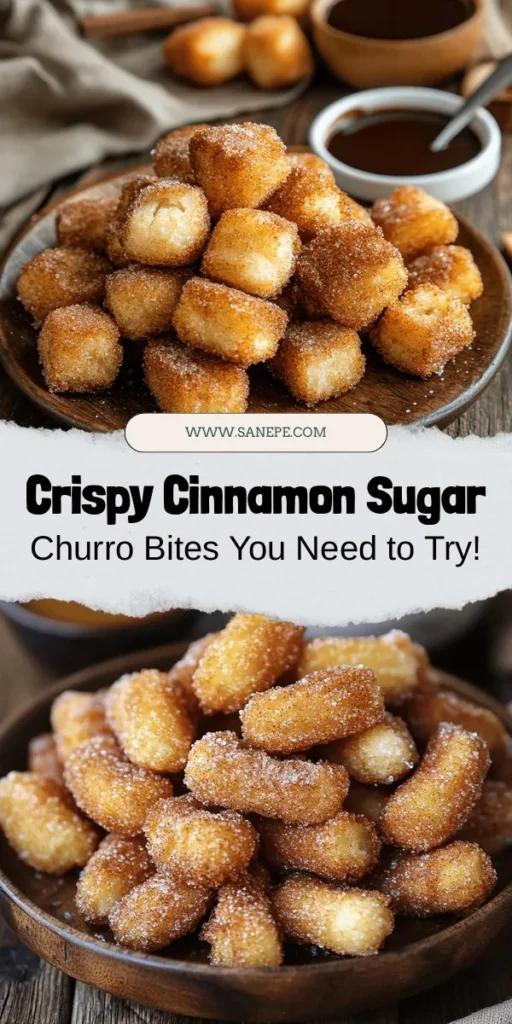 Indulge in the delightful world of cinnamon sugar churro bites! These bite-sized treats bring the iconic churro experience to your table, perfect for parties or cozy nights at home. Crispy on the outside and dusted with cinnamon sugar, each bite offers a burst of flavor and a touch of nostalgia. Easy to make and even easier to share, churro bites are a crowd pleaser for all ages. Surprise your loved ones with this sweet treat today! #ChurroBites #DessertRecipes #SweetTreats #BakingJoy #CinnamonSugar #FoodieFun #HomemadeDelights