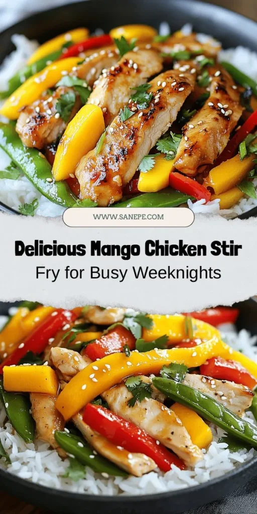 Discover a vibrant and delicious Chinese Style Mango Chicken Stir Fry that's perfect for busy weeknights! This dish combines juicy mango, tender chicken, and a medley of colorful vegetables, creating a feast for the senses in under 30 minutes. Packed with nutrients and bursting with flavor, it's a healthy meal option that everyone will love. Serve it over jasmine rice or noodles for an unforgettable dining experience. #MangoChicken #StirFry #HealthyEating #QuickRecipes #ChineseCuisine #WeeknightDinner