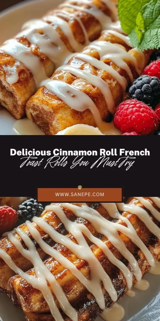 Indulge in a sweet breakfast treat with these irresistible Cinnamon Roll French Toast Rolls! This easy recipe combines the classic flavors of cinnamon rolls and French toast for a delightful morning meal that’s perfect for brunch or a cozy weekend. Customize with your favorite toppings like fresh berries or maple syrup for a delicious twist. Get ready to elevate your breakfast game! #CinnamonRoll #FrenchToast #BreakfastIdeas #BrunchRecipes #SweetTreats