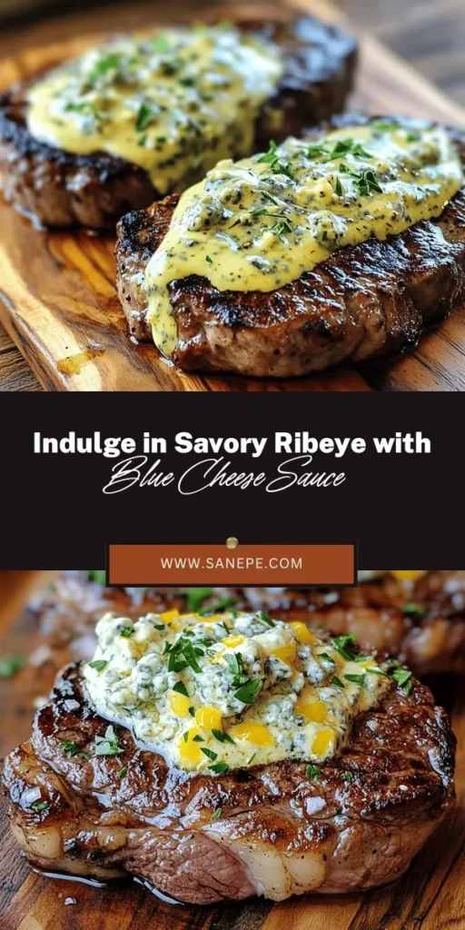 Savor the deliciousness of Savory Ribeye Steaks with Creamy Blue Cheese Sauce! This indulgent dish features a perfectly cooked ribeye, renowned for its marbling and flavor, topped with a rich blue cheese sauce that promises to elevate any meal. Ideal for special occasions or cozy dinners, learn the secrets to cooking the perfect steak and crafting a velvety sauce that complements the meat beautifully. Discover the ultimate culinary experience! #RibeyeSteak #BlueCheese # steakdinner #cookingathome #foodie #gourmetrecipes