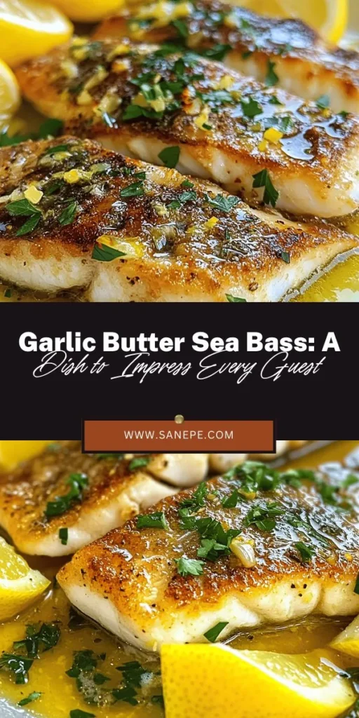 Indulge in the luxurious flavors of Sizzling Pan-Roasted Sea Bass with Garlic Butter! This elegant dish, perfect for any occasion, features crispy skin and tender fish enhanced by aromatic garlic butter and zesty lemon. With its mild flavor and flaky texture, sea bass is not only delicious but also nutritious, packed with omega-3s. Impress your guests with this simple yet gourmet recipe that elevates your culinary game. #SeaBass #GarlicButter #GourmetRecipes #HealthyEating #Foodie