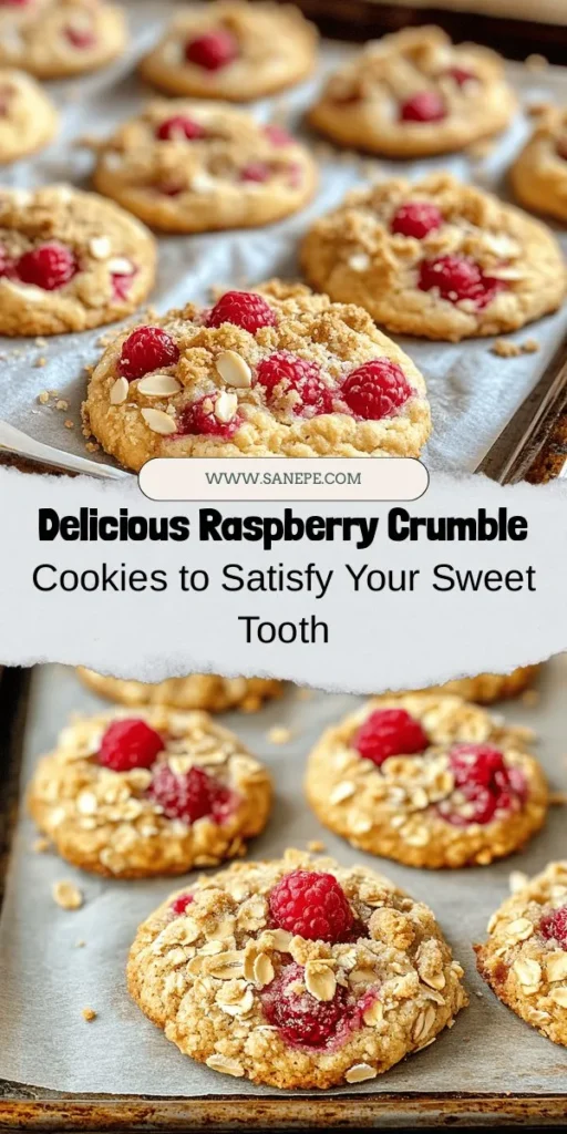 Delight in the perfect blend of flavors with Raspberry Crumble Cookies! These tasty treats combine tart raspberries with a buttery cookie base and a crunchy crumble topping, making them ideal for any occasion. They're simple to make and evoke fond memories of kitchen fun! Enjoy them as a snack or serve them at gatherings. Get baking and make these cookies a new family favorite! #RaspberryCrumbleCookies #BakingJoy #CookieLovers #HomemadeTreats #SweetMemories