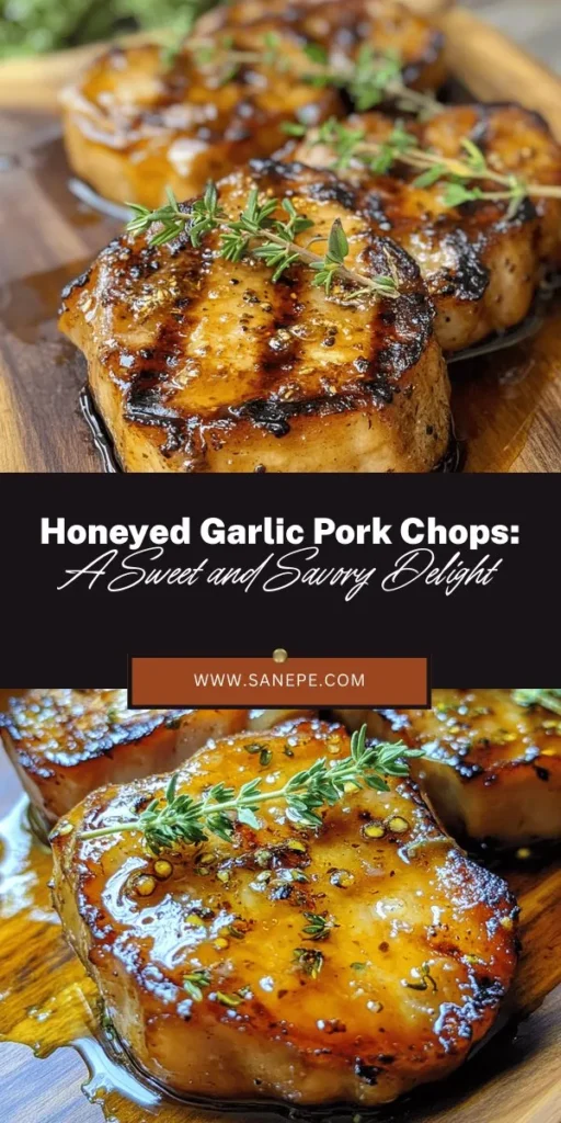 Discover the delightful flavors of Honeyed Garlic Bliss Pork Chops! This easy recipe combines the sweetness of honey with savory garlic for a meal that’s sure to impress. Perfect for any skill level, these pork chops are marinated for maximum flavor and can be grilled or cooked in a skillet. Serve them with roasted vegetables and rice for a complete dinner. Try it tonight and savor the taste! #PorkChops #DinnerIdeas #EasyRecipes #CookingAtHome #Foodie