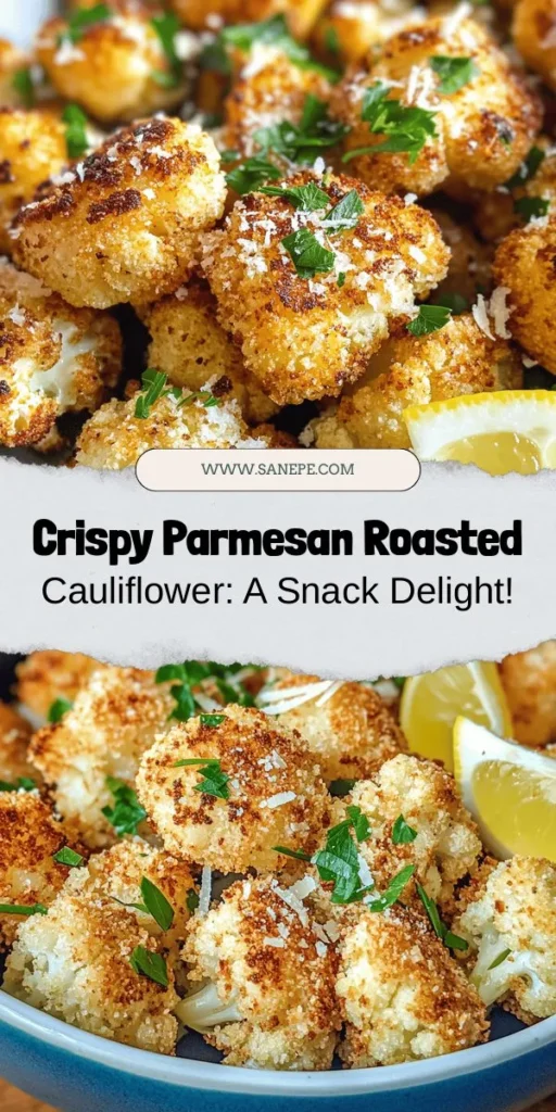 Discover the deliciousness of Crispy Parmesan Roasted Cauliflower, a healthy and flavorful side dish that's perfect for any meal! With simple ingredients like cauliflower, Parmesan cheese, and spices, this recipe transforms a classic vegetable into a crunchy delight. Roasted to perfection, it's a great option for snacks or meals alike. Try this easy recipe today and enjoy a nutritious twist on your dinner table! #CrispyCauliflower #HealthyEating #Parmesan #RoastedVegetables #VegetarianRecipes #YummySnacks #SideDishIdeas