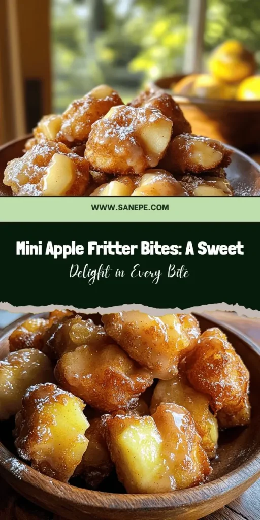 Discover the irresistible taste of Apple Fritter Bites—a modern twist on a classic treat! These bite-sized delights are perfect for sharing at gatherings or indulging in as a sweet afternoon snack. With crispy exteriors, tender apple chunks, and a sweet glaze, each morsel bursts with flavor. Follow our easy recipe for a delightful culinary experience that captures the warmth of home baking. Satisfy your sweet cravings today! #AppleFritterBites #Baking #DessertLovers #HomemadeTreats #FallFlavors #SweetTooth