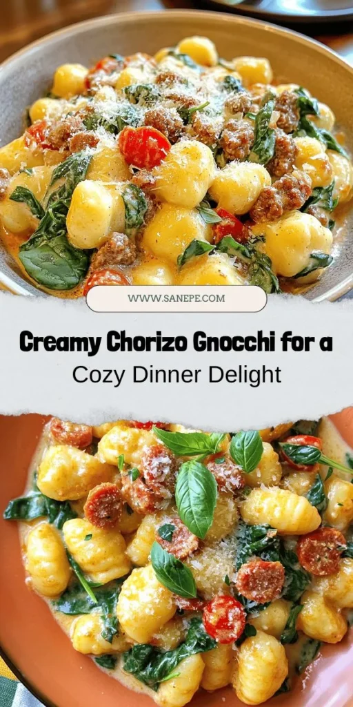 Indulge in the comforting flavors of Creamy Chorizo Gnocchi! This easy recipe combines pillowy gnocchi with spicy chorizo and a rich, creamy sauce for a delicious meal any night of the week. Packed with flavor, it's perfect for dinner parties or cozy evenings at home. Explore the unique flavor profiles and key ingredients that make this dish special. Try it today! #CreamyChorizoGnocchi #DinnerIdeas #ComfortFood #GnocchiRecipe #Foodie #PastaLovers #QuickMeals #DeliciousRecipes