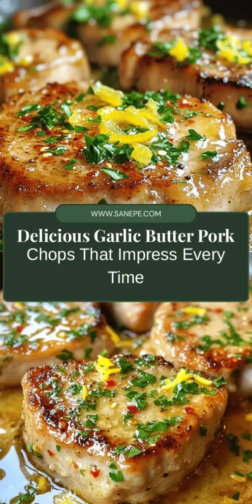 Discover the irresistible flavors of Sizzling Garlic Butter Pork Chops with this easy recipe! Perfect for weeknight dinners or impressing guests, these juicy pork chops are enhanced by a rich garlic butter sauce that brings out their natural taste. With minimal effort and quick preparation, you can create a gourmet meal at home. Elevate your dining experience today! #PorkChops #GarlicButter #EasyRecipes #DinnerIdeas #CookingAtHome #Foodie #Delicious