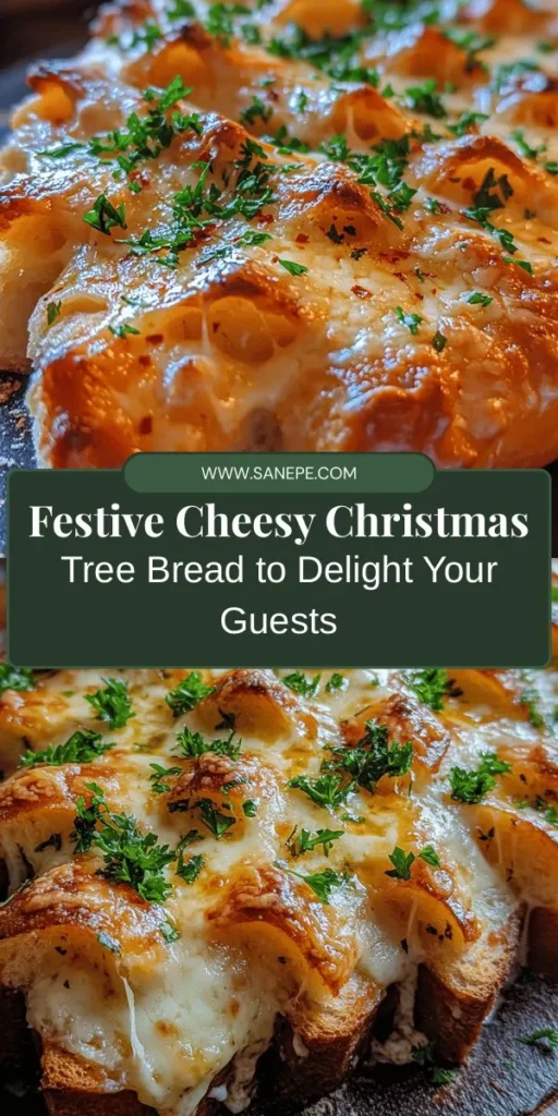 Brighten up your holiday gatherings with this delightful Cheesy Christmas Tree Bread! Its charming tree shape and gooey cheese filling make it a festive centerpiece that will impress your guests. Easy to make with pizza dough, flavorful cheeses, and a sprinkle of herbs, it’s perfect for bakers of any skill level. Serve with marinara or garlic butter for the ultimate holiday treat! #CheesyBread #HolidayBaking #ChristmasTreats #FestiveFood #BakingFun #RecipeIdeas