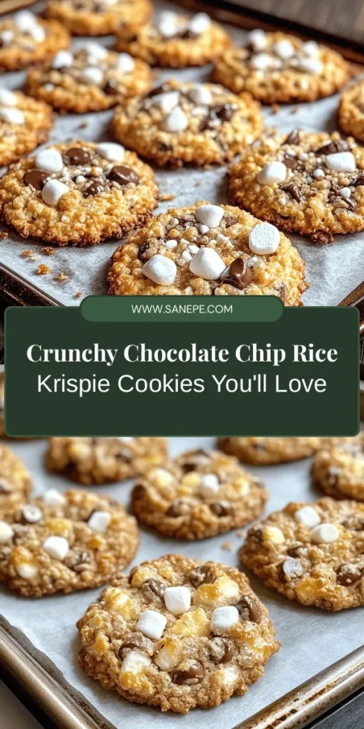 Elevate your cookie game with Crunchy Chocolate Chip Rice Krispie Cookies! This unique blend of chewy chocolate chips and crispy Rice Krispies creates a delightful texture in every bite. Perfect for any occasion, these cookies evoke nostalgia and joy with their mouthwatering flavor. Try customizing with nuts or different chocolates for a personal touch. Share the love of baking and enjoy the sweet moments! #ChocolateChipCookies #BakingRecipes #DessertIdeas #CookieLove #RiceKrispiesCookies #SweetTreats