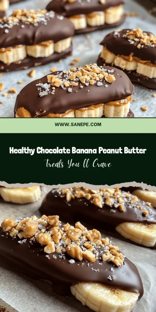 Satisfy your sweet cravings without the guilt! These Chocolate Covered Frozen Banana Peanut Butter Sandwiches combine the creamy goodness of peanut butter, the natural sweetness of bananas, and the rich taste of dark chocolate. Perfect as snacks, desserts, or post-workout treats, they offer health benefits like potassium and protein. Explore customization options and indulge in this nutritious delight. #HealthyTreats #BananaPeanutButter #Dessert #GuiltFreeIndulgence #ChocolateLovers