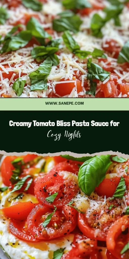 Discover the ultimate comfort food with this Creamy Tomato Bliss Pasta Sauce! Perfectly balancing rich tomatoes and silky cream cheese, it's a treat for any pasta lover. Quick and easy to prepare, this versatile sauce is ideal for busy weeknight dinners or cozy gatherings. Serve it over spaghetti, penne, or fettuccine for a satisfying meal everyone will love. Elevate your dinner with this delicious recipe today! #PastaSauce #ComfortFood #CreamyTomato #PastaLovers #EasyRecipes #ItalianCooking #Foodie